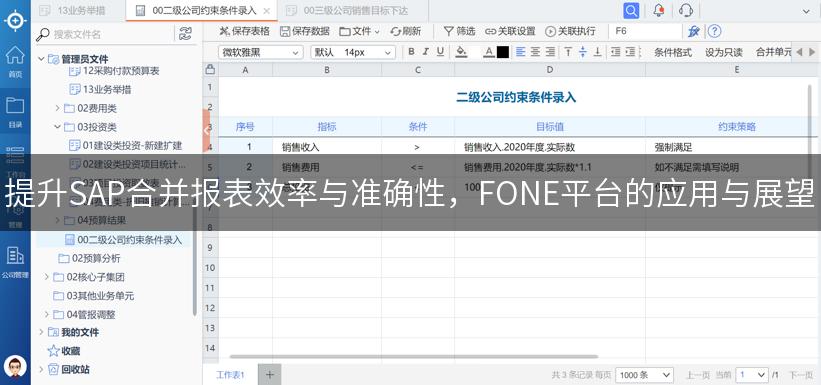 提升SAP合并报表效率与准确性，FONE平台的应用与展望