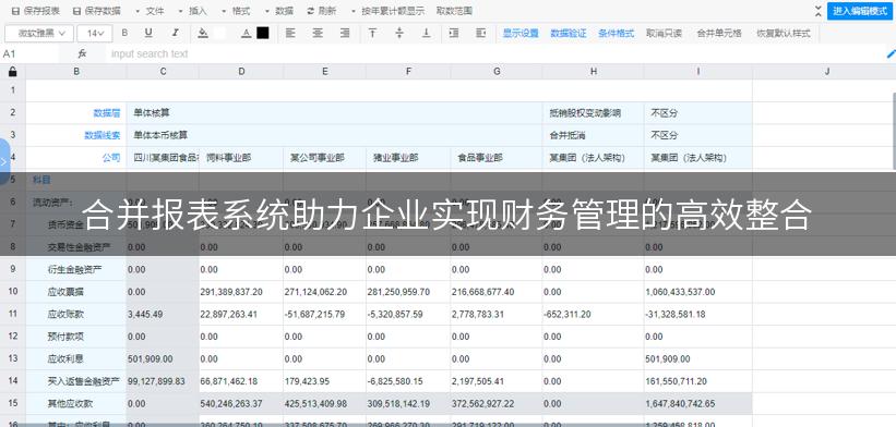 合并报表系统助力企业实现财务管理的高效整合