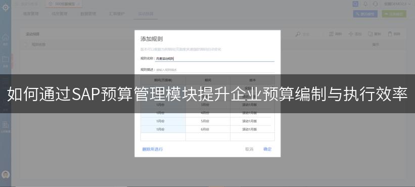 如何通过SAP预算管理模块提升企业预算编制与执行效率